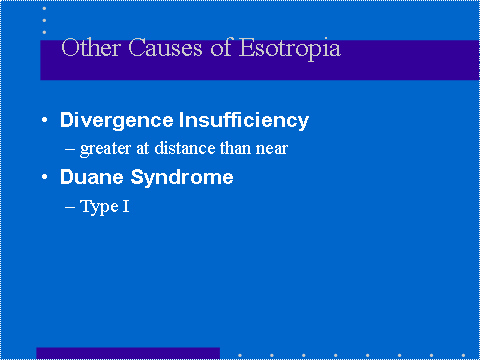 Divergence Insufficiency Esotropia